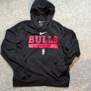 Nike Black Bulls Basketball Hoodie, Adult M, Dri Fit, NBA Licensed